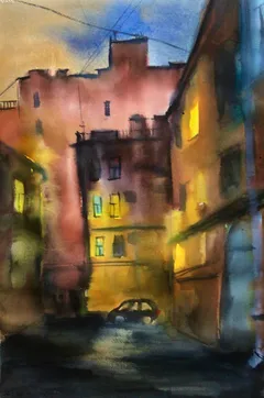 Город любви, Клишевская Светлана, Акварель, бумага, 2025